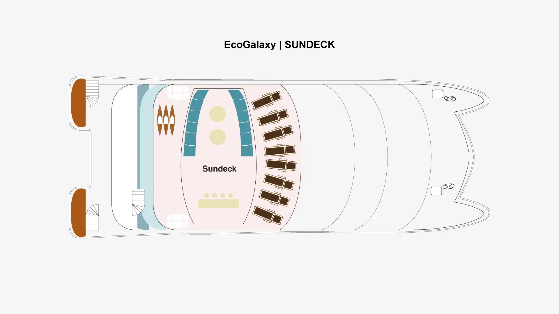 EcoGalaxy Catamaran — Deck Plan