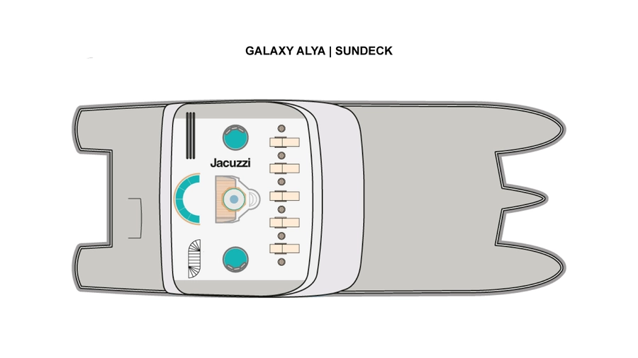 Alya Catamaran — Deck Plan