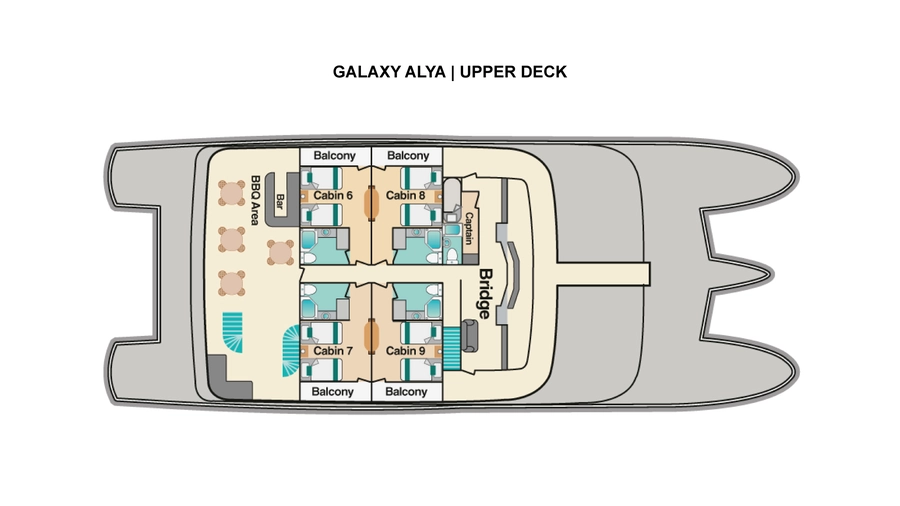 Alya Catamaran — Deck Plan