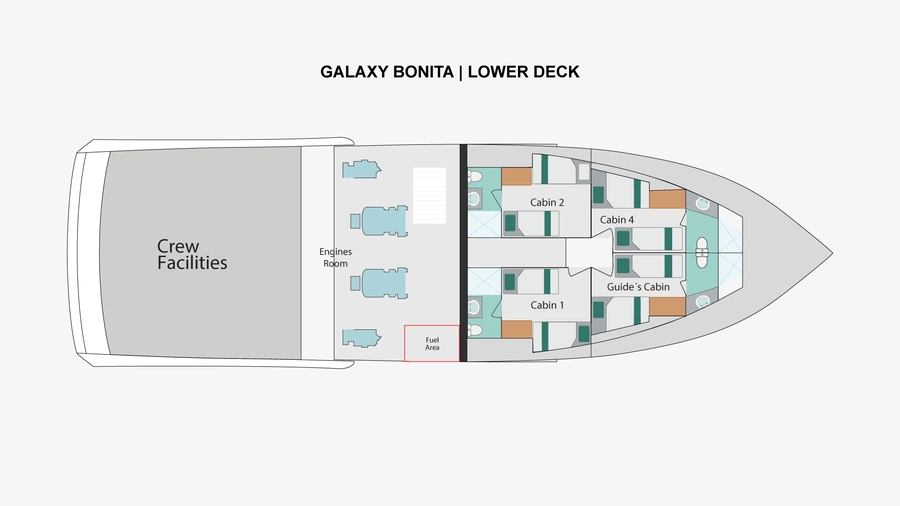 Bonita Yacht — Deck Plan