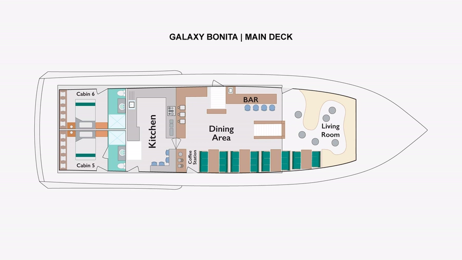 Bonita Yacht — Deck Plan