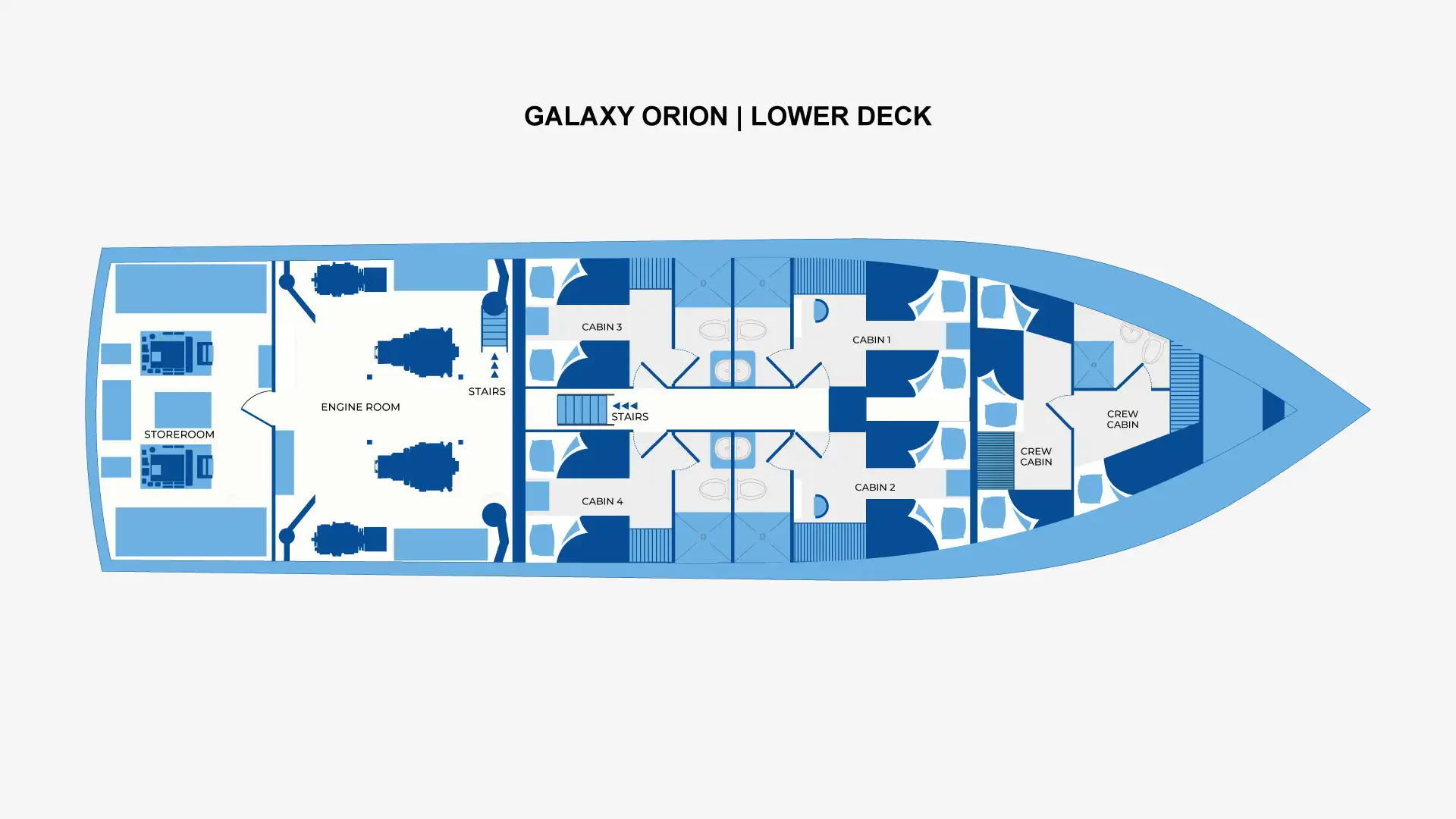 Galaxy Orión Yacht — Deck Plan