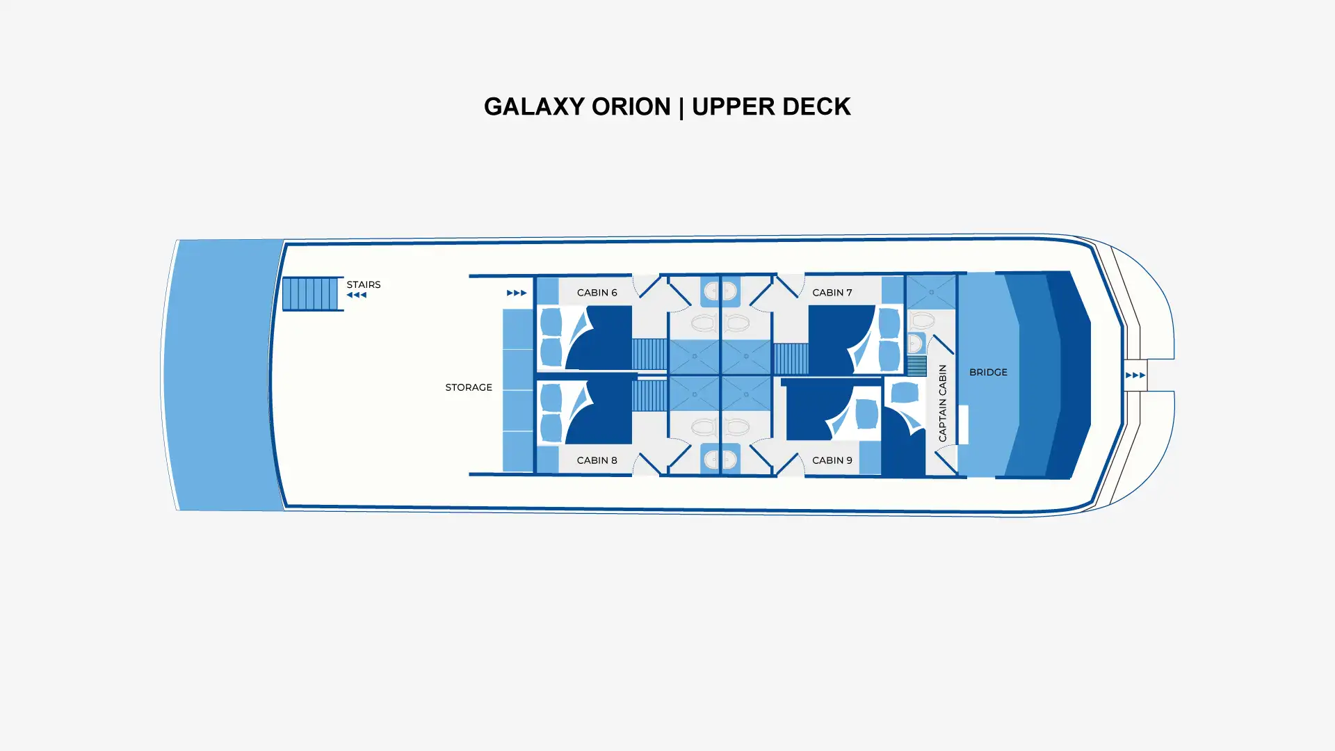 Galaxy Orión Yacht — Deck Plan
