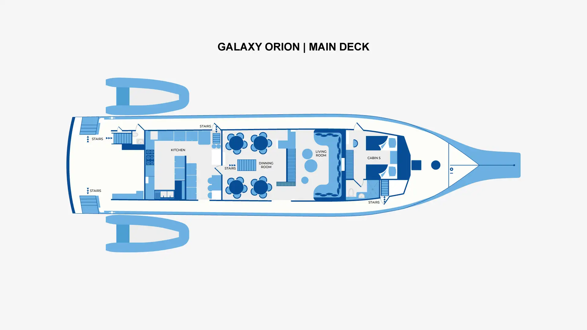 Galaxy Orión Yacht — Deck Plan
